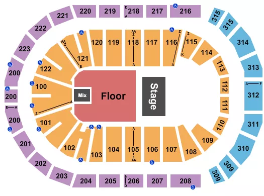 seating chart for Gas South Arena - Jay South - eventticketscenter.com