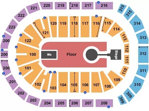 seating chart for Gas South Arena - Kid Cudi - eventticketscenter.com