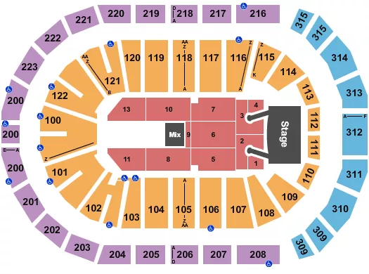 seating chart for Gas South Arena - Little Big Town - eventticketscenter.com