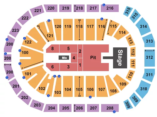 seating chart for Gas South Arena - Lorde - eventticketscenter.com