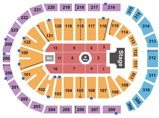 seating chart for Gas South Arena - Melanie Martinez - eventticketscenter.com