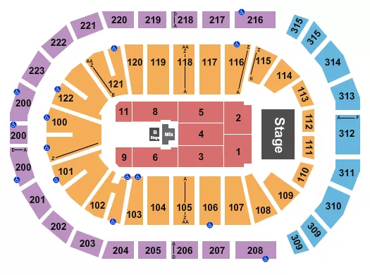 seating chart for Gas South Arena - Pentatonix - eventticketscenter.com