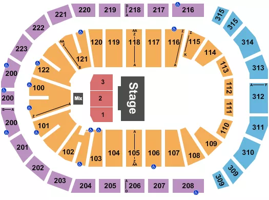 seating chart for Gas South Arena - Quarterhouse 2 - eventticketscenter.com