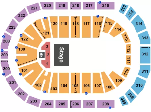 seating chart for Gas South Arena - Quarterhouse - eventticketscenter.com