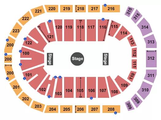 seating chart for Gas South Arena - Ringling Bros Circus - eventticketscenter.com