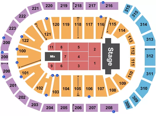 seating chart for Gas South Arena - TSO - eventticketscenter.com