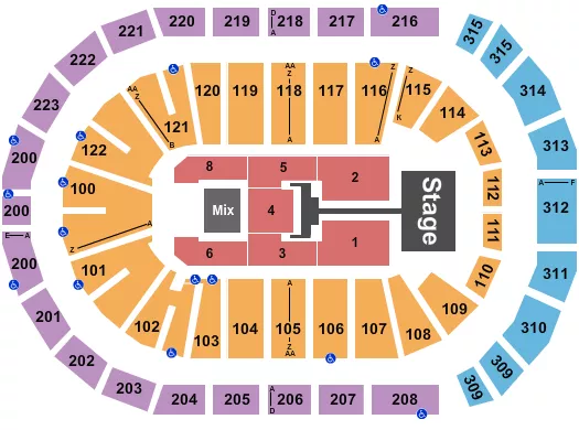 seating chart for Gas South Arena - TobyMac - eventticketscenter.com