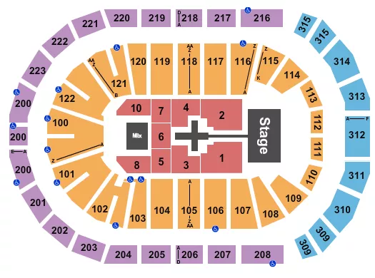 seating chart for Gas South Arena - TobyMac - eventticketscenter.com