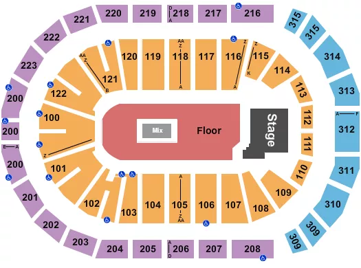 seating chart for Gas South Arena - Twenty One Pilots - eventticketscenter.com