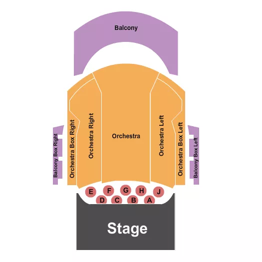seating chart for Gas South Theater - Endstage Tables 2 - eventticketscenter.com