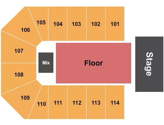 seating chart for Gateway Center Arena At College Park - GA Floor - eventticketscenter.com