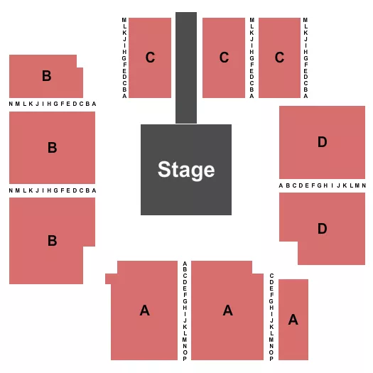 Cirque Seating Chart at Gaylord Rockies Resort And Convention Center. The chart shows the main floor/stage with seating options surrounding it, which are color coded