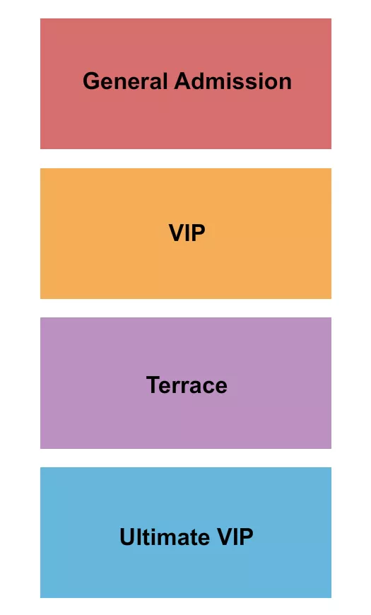 Breakaway Seating Chart at Allianz Field. The chart shows the main floor/stage with seating options surrounding it, which are color coded