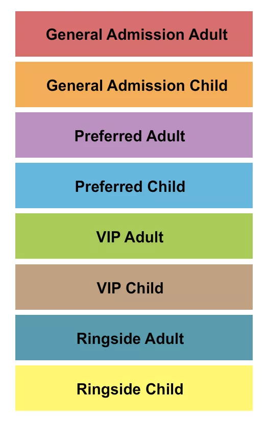 seating chart for Under The Big Top! South Hill Mall - Europa Super Circus - eventticketscenter.com