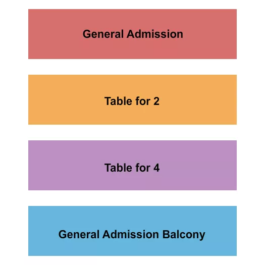 seating chart for Bourbon Theatre - NE - GA/Table2&4/Balcony - eventticketscenter.com