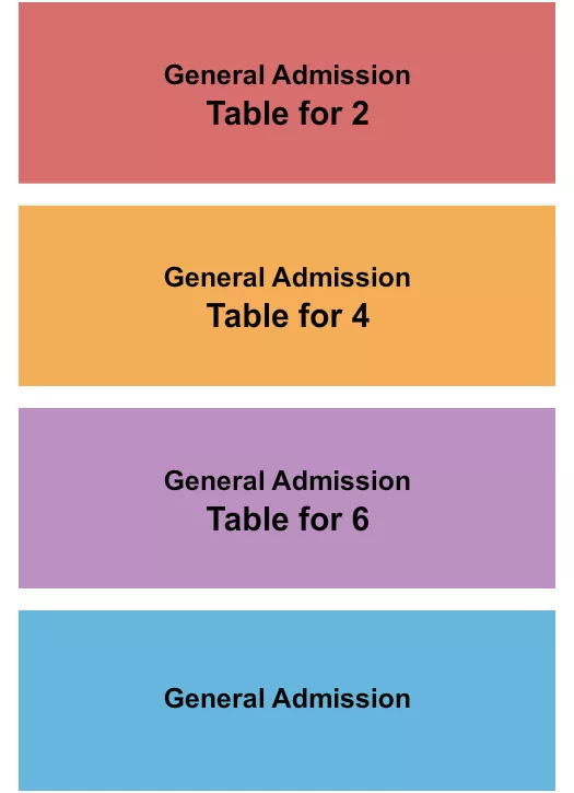 seating chart for Stress Factory Comedy Club - Bridgeport - GA Tables 2/4/6 - eventticketscenter.com