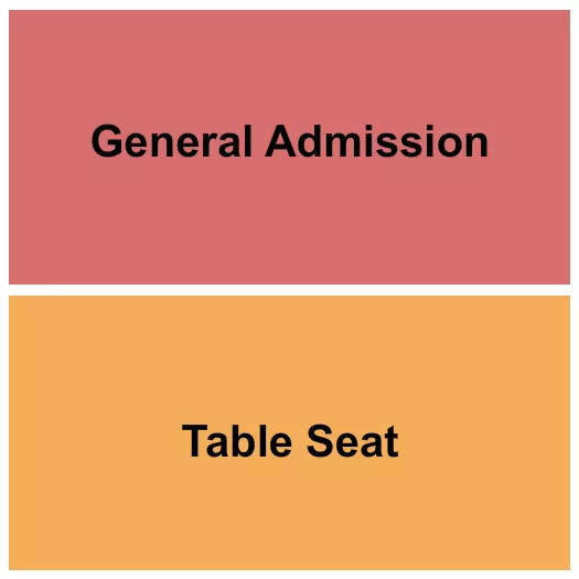seating chart for The Orange Peel - GA & Table Seat - eventticketscenter.com