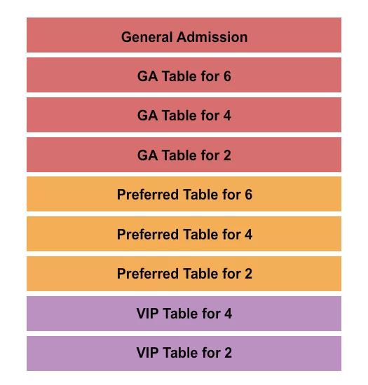 seating chart for The Improv - Houston - Pref/GA 2/4/6 & GA/VIP - eventticketscenter.com