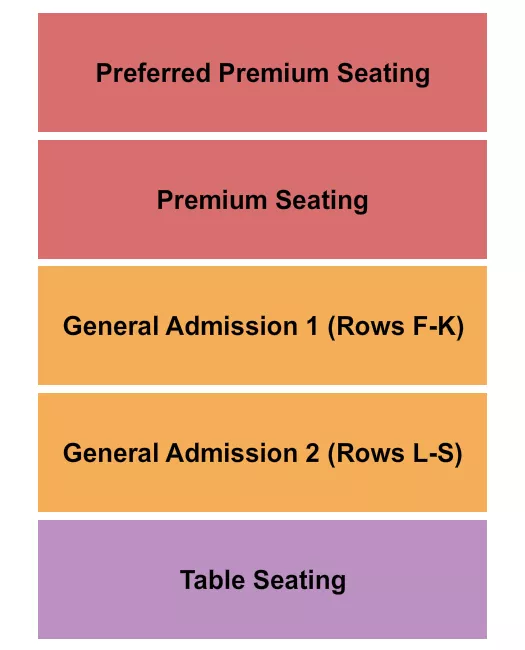 seating chart for Oaks Theater - Premium/GA/Table - eventticketscenter.com