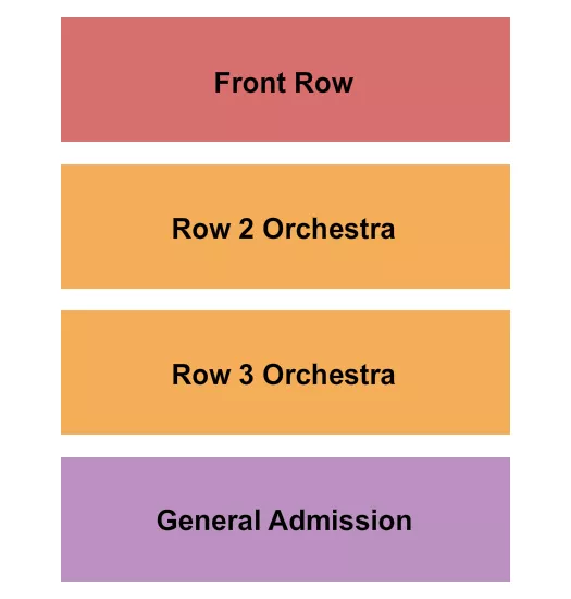 seating chart for The Waldo Theatre - Rows 1-3 & GA - eventticketscenter.com