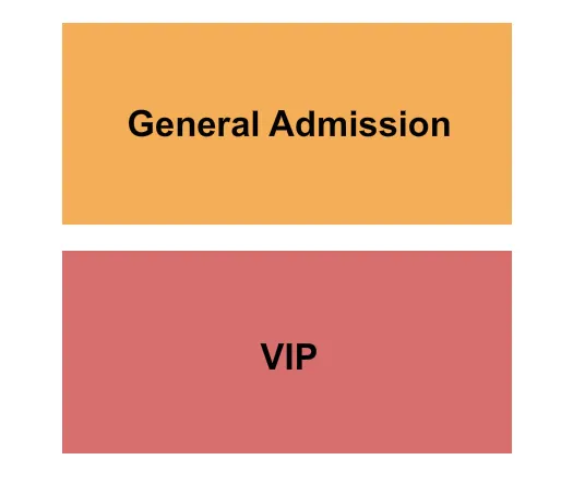 GA & VIP Seating Chart at Knuckleheads Saloon Indoor Stage. The chart shows the main floor/stage with seating options surrounding it, which are color coded