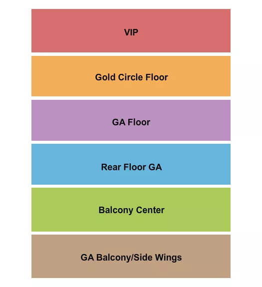 VIP/Gold/GA/Balcony Seating Map