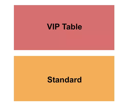 VIPTable/Standard Seating Chart at Hawaii Opera Plaza. The chart shows the main floor/stage with seating options surrounding it, which are color coded