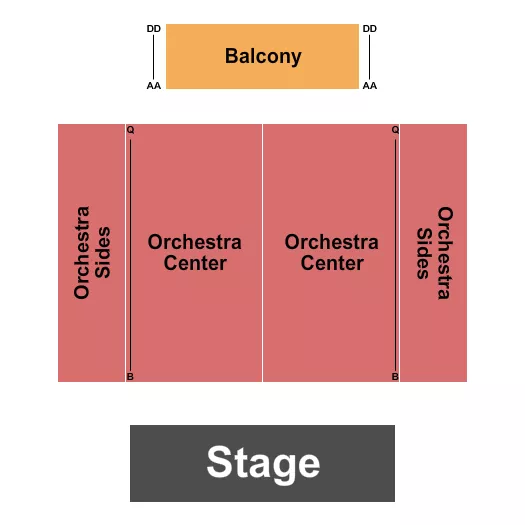 seating chart for George Kent Performance Hall - Endstage - eventticketscenter.com