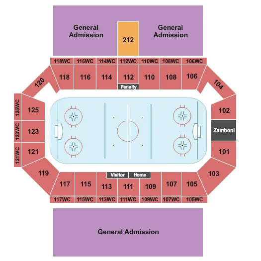 Hockey Seating Map