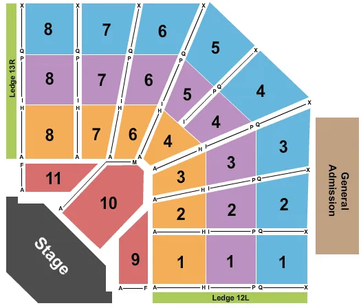 seating chart for Georgia Mountain Fairgrounds - End Stage - eventticketscenter.com