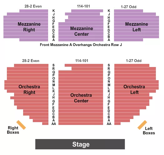 seating chart for Gerald Schoenfeld Theatre - Endstage 1 - eventticketscenter.com