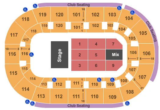 seating chart for Hertz Arena - Britt Floyd - eventticketscenter.com