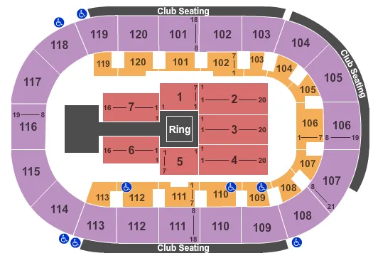 seating chart for Hertz Arena - WWE - eventticketscenter.com