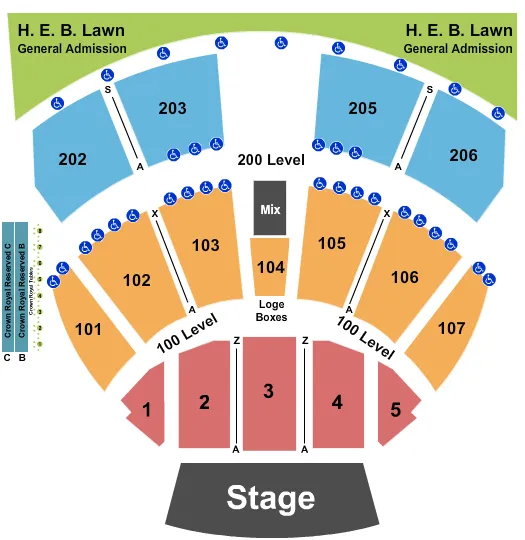 seating chart for Germania Insurance Amphitheater - Dierks Bentley - eventticketscenter.com