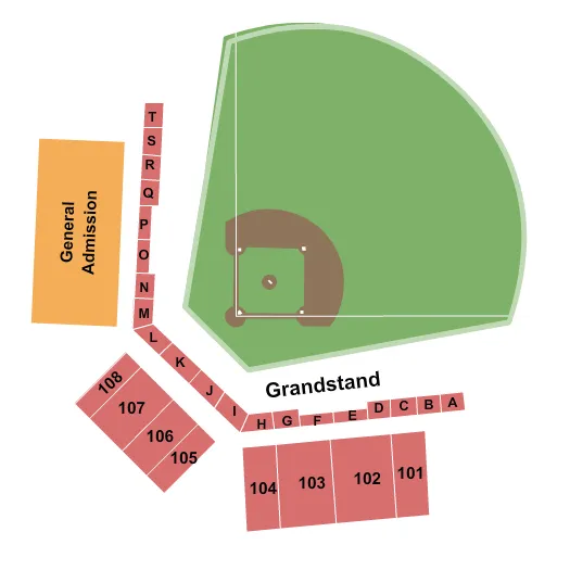 seating chart for Gesa Stadium - Baseball - eventticketscenter.com