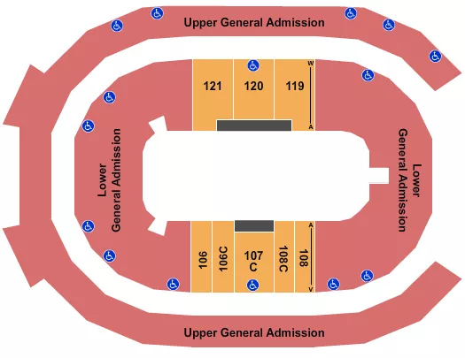 seating chart for Giant Center - Basketball GA - eventticketscenter.com
