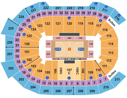 seating chart for Giant Center - Basketball - Globetrotters - eventticketscenter.com