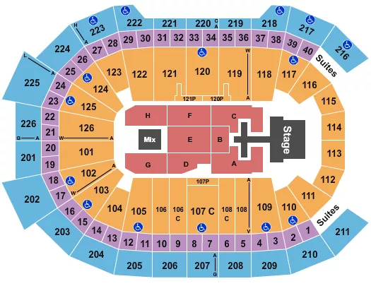 seating chart for Giant Center - Chris Tomlin 2 - eventticketscenter.com