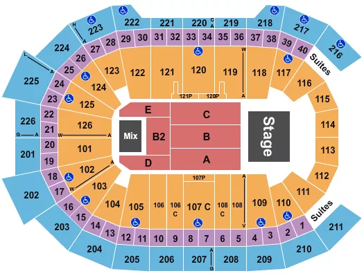 seating chart for Giant Center - Endstage 6 - eventticketscenter.com