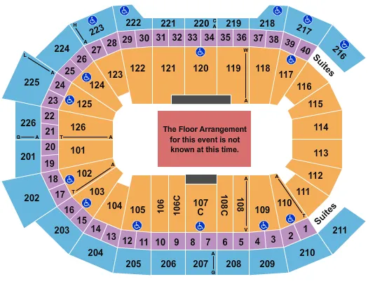 seating chart for Giant Center - Generic Floor - eventticketscenter.com