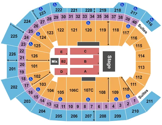 seating chart for Giant Center - Jeff Dunham 2018 - eventticketscenter.com