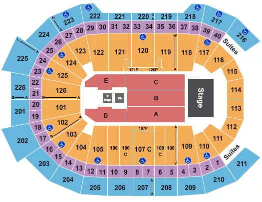 seating chart for Giant Center - Pentatonix - eventticketscenter.com