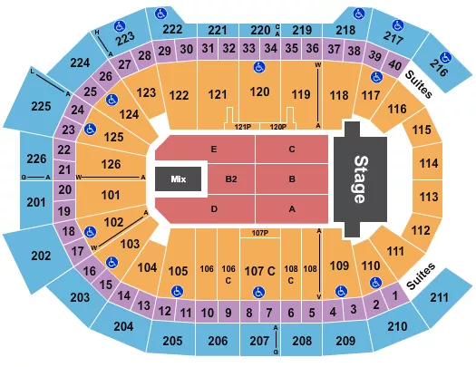 seating chart for Giant Center - TSO - eventticketscenter.com