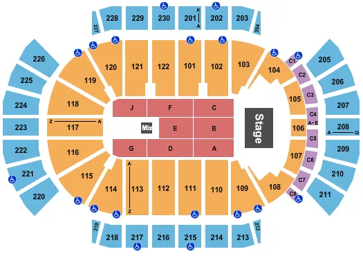 seating chart for Desert Diamond Arena - Endstage 4 - eventticketscenter.com