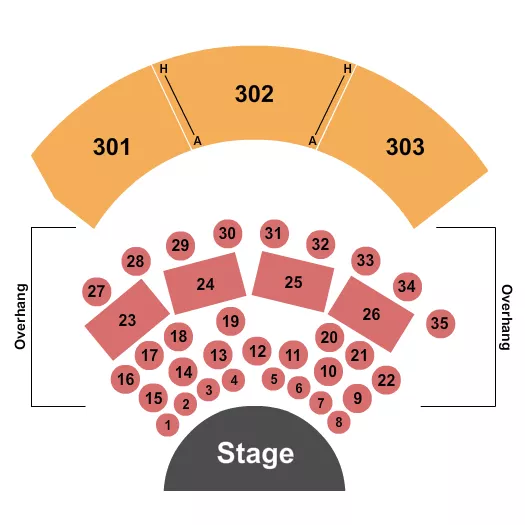 seating chart for Gila River Hotels & Casinos - Wild Horse Pass - Endstage Tables - eventticketscenter.com
