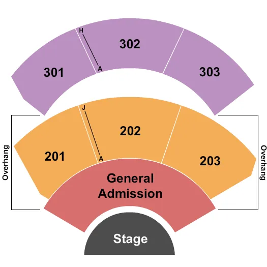 seating chart for Gila River Hotels & Casinos - Wild Horse Pass - Reserved & GA 100s - eventticketscenter.com