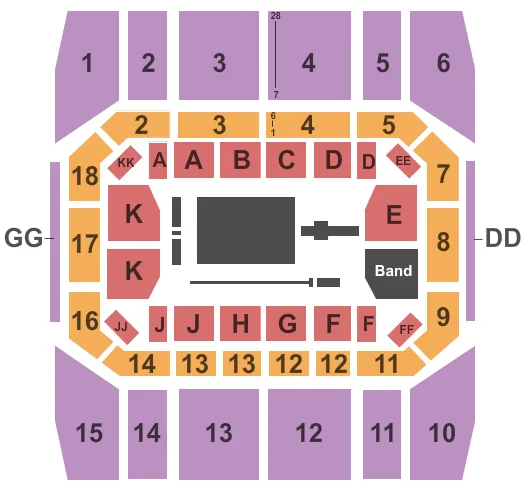 seating chart for Gill Coliseum - Gymnastics - eventticketscenter.com