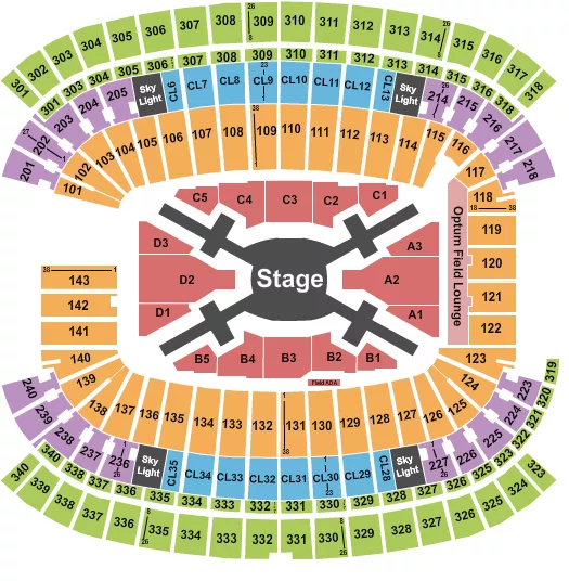 seating chart for Gillette Stadium - BTS - eventticketscenter.com