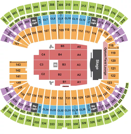 seating chart for Gillette Stadium - Bruno Mars - eventticketscenter.com
