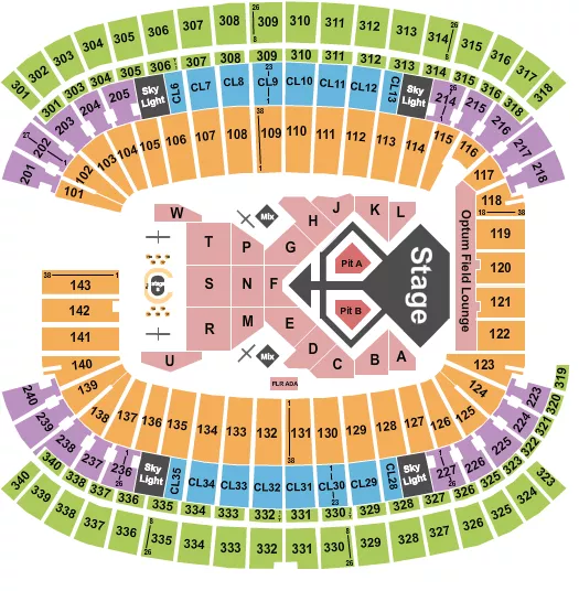 seating chart for Gillette Stadium - Usher - eventticketscenter.com